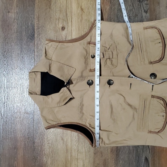 Lauren Ralph Lauren reversible leather trimmed hunting outdoor vest - Picture 8 of 9